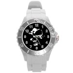 Gothic Skull Round Plastic Sport Watch (L)