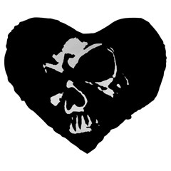 Gothic Skull Large 19  Premium Heart Shape Cushion from ArtsNow.com Front