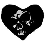 Gothic Skull Large 19  Premium Heart Shape Cushion