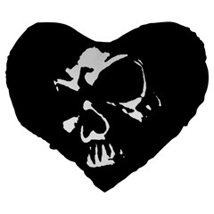 Gothic Skull Large 19  Premium Heart Shape Cushion from ArtsNow.com Back