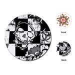 Grunge Skull Playing Cards Single Design (Round)