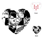 Grunge Skull Playing Cards Single Design (Heart)