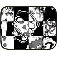 Grunge Skull Double Sided Fleece Blanket (Mini) from ArtsNow.com 35 x27  Blanket Front