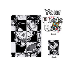 Grunge Skull Playing Cards 54 Designs (Mini) from ArtsNow.com Front - Spade3
