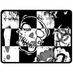 Grunge Skull Double Sided Fleece Blanket (Large) from ArtsNow.com 80 x60  Blanket Front