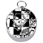 Grunge Skull Silver Compass