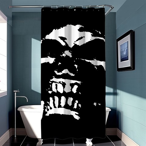 Morbid Skull Shower Curtain 36  x 72  (Stall) from ArtsNow.com Curtain(36 X72 ) - 33.26 x66.24  Curtain(36 X72 )