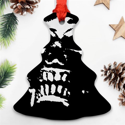Morbid Skull Christmas Tree Ornament (Two Sides) from ArtsNow.com Front