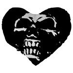 Morbid Skull Large 19  Premium Heart Shape Cushion from ArtsNow.com Back