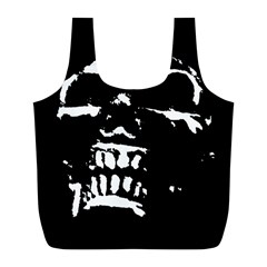 Morbid Skull Full Print Recycle Bag (L) from ArtsNow.com Front