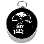 Morbid Skull Silver Compass