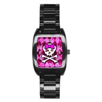 Pink Bow Princess Stainless Steel Barrel Watch