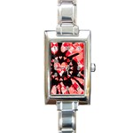 Love Heart Splatter Rectangle Italian Charm Watch