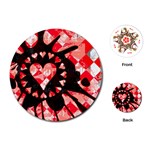 Love Heart Splatter Playing Cards Single Design (Round)