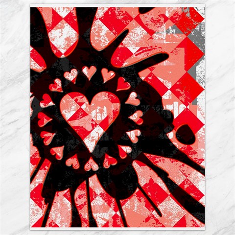 Love Heart Splatter Canvas 12  x 16  from ArtsNow.com 11.86 x15.41  Canvas - 1
