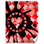 Love Heart Splatter Canvas 18  x 24 