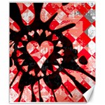 Love Heart Splatter Canvas 20  x 24 