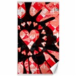 Love Heart Splatter Canvas 40  x 72 