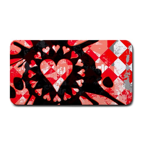 Love Heart Splatter Medium Bar Mat from ArtsNow.com 16 x8.5  Bar Mat