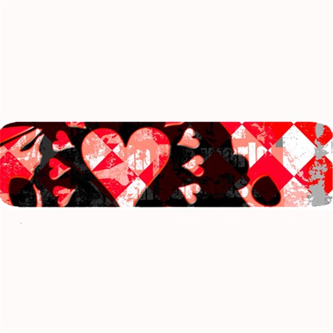 Love Heart Splatter Large Bar Mat from ArtsNow.com 32 x8.5  Bar Mat