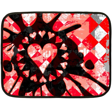 Love Heart Splatter Fleece Blanket (Mini) from ArtsNow.com 35 x27  Blanket