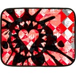 Love Heart Splatter Fleece Blanket (Mini)