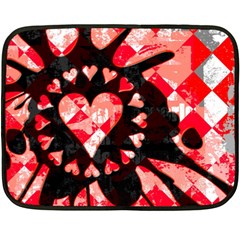 Love Heart Splatter Double Sided Fleece Blanket (Mini) from ArtsNow.com 35 x27  Blanket Front