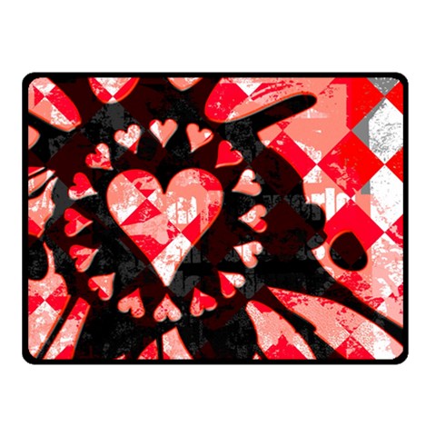 Love Heart Splatter Fleece Blanket (Small) from ArtsNow.com 50 x40  Blanket Front
