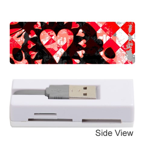 Love Heart Splatter Memory Card Reader (Stick) from ArtsNow.com Front
