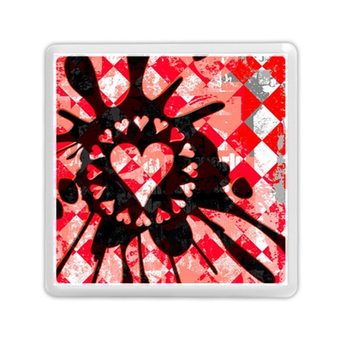 Love Heart Splatter Memory Card Reader (Square) from ArtsNow.com Front