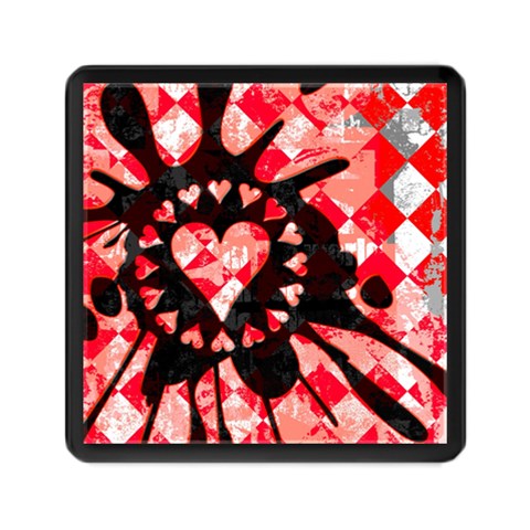 Love Heart Splatter Memory Card Reader (Square) from ArtsNow.com Front
