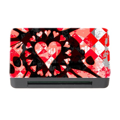 Love Heart Splatter Memory Card Reader with CF from ArtsNow.com Front