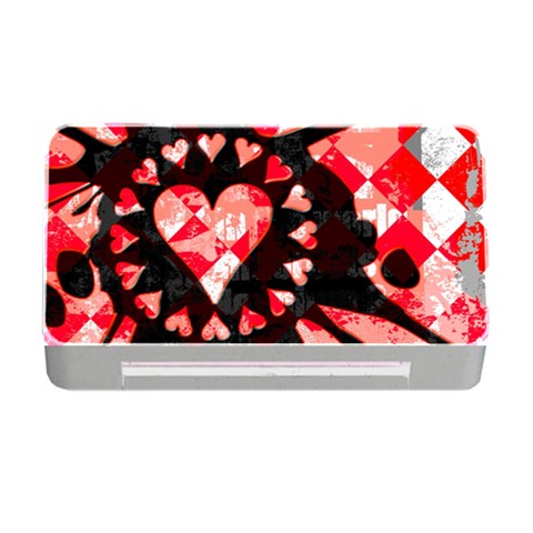 Love Heart Splatter Memory Card Reader with CF from ArtsNow.com Front