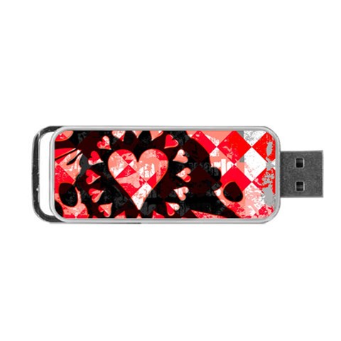Love Heart Splatter Portable USB Flash (One Side) from ArtsNow.com Front