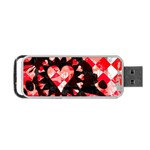 Love Heart Splatter Portable USB Flash (One Side)