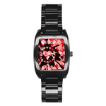 Love Heart Splatter Stainless Steel Barrel Watch