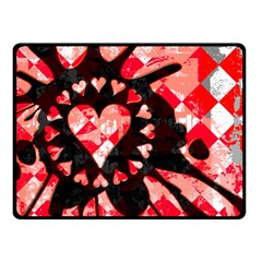 Love Heart Splatter Double Sided Fleece Blanket (Small) from ArtsNow.com 45 x34  Blanket Front