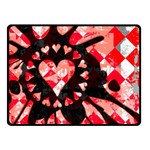 Love Heart Splatter Double Sided Fleece Blanket (Small)