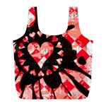 Love Heart Splatter Full Print Recycle Bag (L)