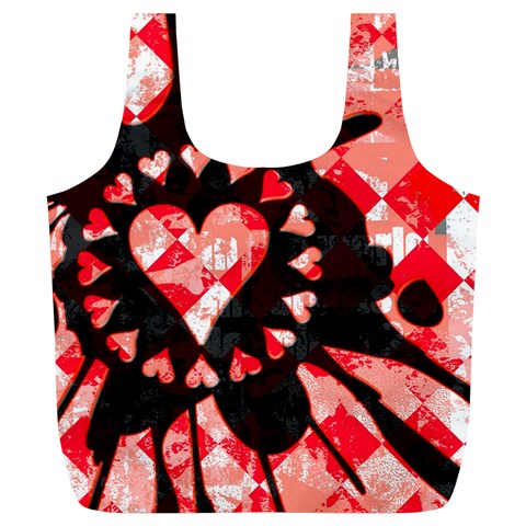 Love Heart Splatter Full Print Recycle Bag (XL) from ArtsNow.com Back