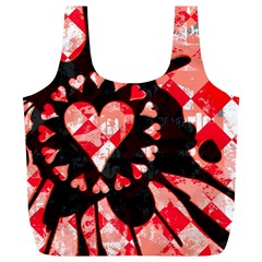 Love Heart Splatter Full Print Recycle Bag (XL) from ArtsNow.com Back