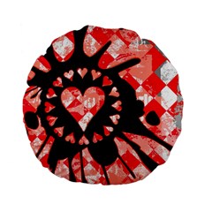 Love Heart Splatter Standard 15  Premium Flano Round Cushion  from ArtsNow.com Front