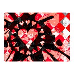 Love Heart Splatter Double Sided Flano Blanket (Mini) from ArtsNow.com 35 x27  Blanket Front