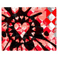 Love Heart Splatter Double Sided Flano Blanket (Medium) from ArtsNow.com 60 x50  Blanket Front