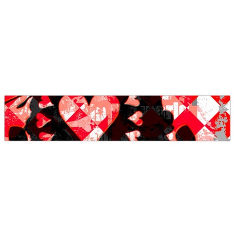 Love Heart Splatter Small Flano Scarf from ArtsNow.com Front