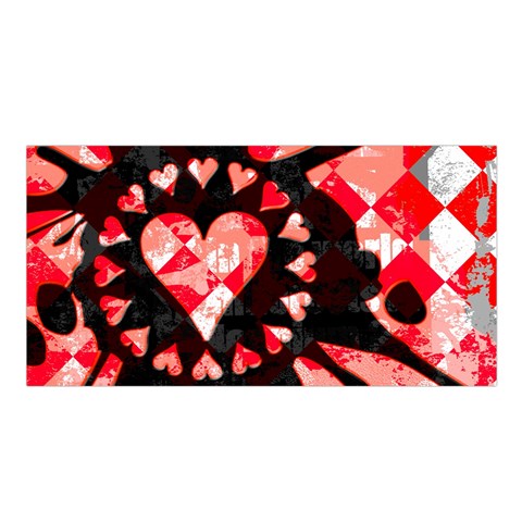 Love Heart Splatter Satin Shawl from ArtsNow.com Front