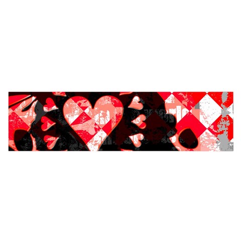Love Heart Splatter Satin Scarf (Oblong) from ArtsNow.com Front
