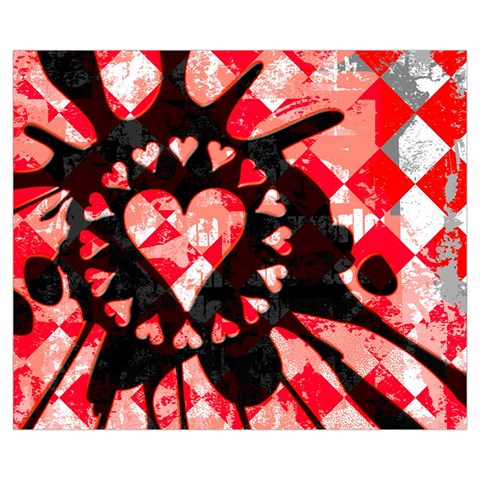Love Heart Splatter Zipper Medium Tote Bag from ArtsNow.com Front