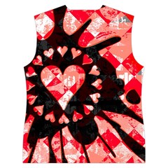 Love Heart Splatter Women s Button Up Vest from ArtsNow.com Back