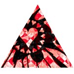 Love Heart Splatter Wooden Puzzle Triangle